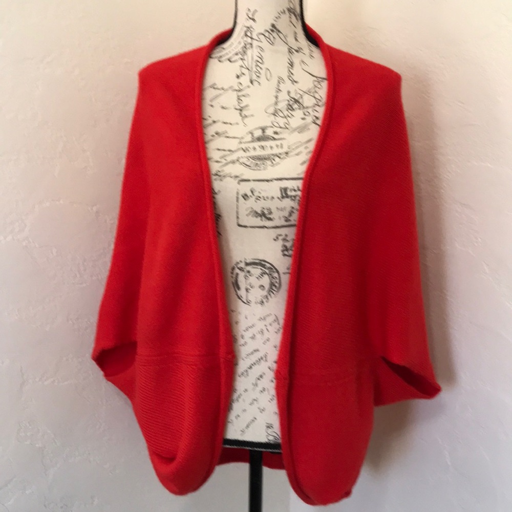 JW STYLE Batwing Red Cardigan Sweater